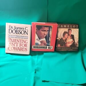 3 BOOKS  MUHAMMAD ALI & THE KENNEDY & DR JAMESC.DOBSON
